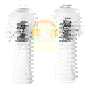 Happy Groundhog Day Birthday Cool Groundhog With Sunglasses T-Shirt - Monsterry