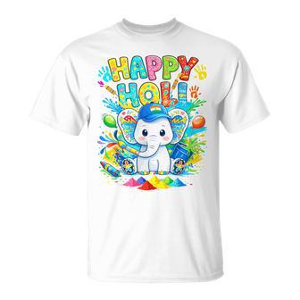 Happy Holi Festival India Color Elephant Hindu Toddler Boys T-Shirt | Mazezy