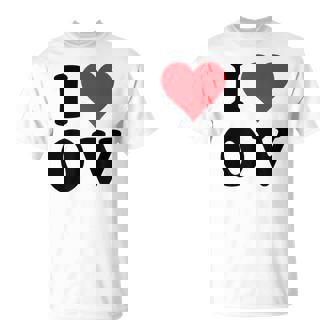 I Heart Ov Initials I Love OV First And Last Name O Tシャツ - Kawaiitshirt