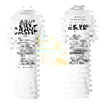 Homme Camping Caravane Rando Beau Dessin Papa Papy Tonton T-Shirt - Cadeauxyz