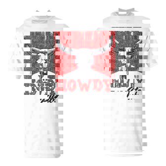 Howdy Putos Cool Retro Western Cowboy Vintage Sayings T-Shirt | Mazezy