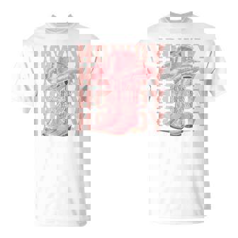 Howdy Southern Western Girl Hat Country Rodeo Pink Cowgirl T-Shirt - Monsterry