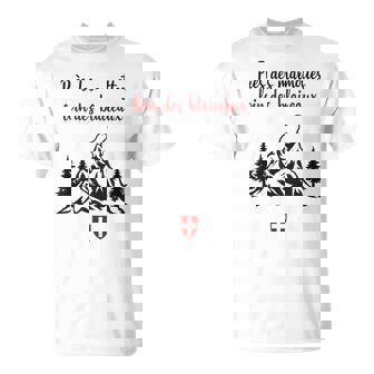 Humour Montagne Marmotte Drôle Cadeau Randonnée Alpesavoie T-Shirt - Cadeauxyz
