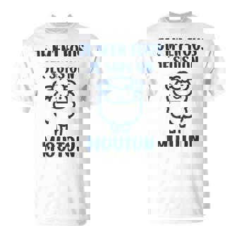 Humour Moutons Mignon Je M'en Fous Jeuis Un Mouton T-Shirt - Cadeauxyz