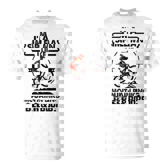 I'm A Simple Man I Like Moutain Biking Beers And Boobs T-Shirt | Mazezy