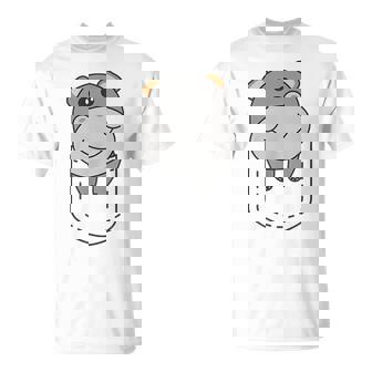 Ippopotamo In Tasca Carino Ippopotamo In Tascaul Petto Ippopotamo Maglietta - Novitaregali