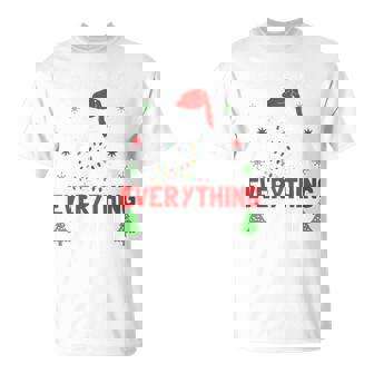 It's Fine I'm Fine Everything Is Fine Xmas Cat Christmas T-Shirt | Mazezy