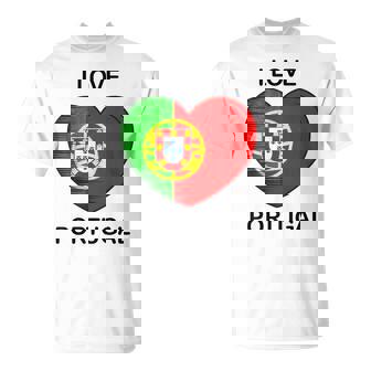 J'aime Le Portugal Ma Patrie Mon Pays Coeur Portugal T-Shirt - Cadeauxyz