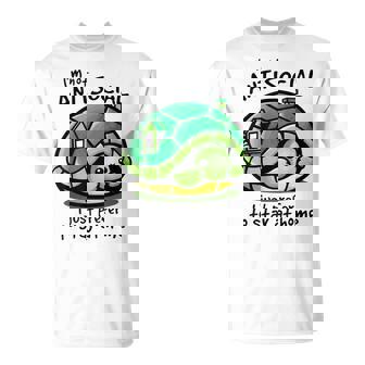 Je Neuis Pas Antisocial Je Préfère Juste Rester À La Maison Amoureux Des Tortues T-Shirt - Cadeauxyz