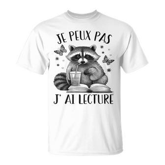 Je Peux Pas J' Ai Lecture Cadeau Lectrice Raton Laveur Boho T-Shirt - Cadeauxyz