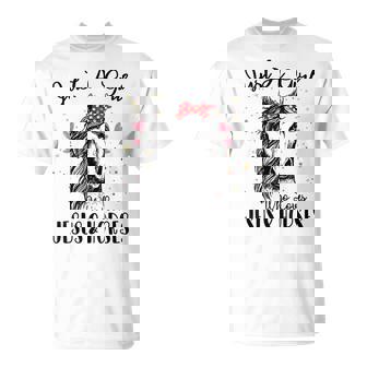 Just A Girl Who Loves Horses & Jesus Shirt Horse Riding T-Shirt | Mazezy