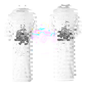 Just A Girl Who Loves Monster Trucks And Unicorns T-Shirt | Seseable FR