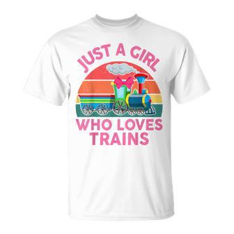 Just Girl Loves Trains- Toddler Train Toddler T-Shirt - Thegiftio UK