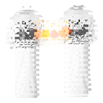 Just A Thankful Goose Thanksgiving Silly Goose Fall Autumn T-Shirt - Thegiftio