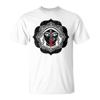 Kali Hindu Deity Goddess Indian Sacred Yoga Puja Kali T-Shirt | Mazezy