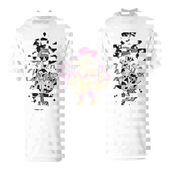 Let's Go Ghouls Ghost Cowgirl Western Halloween T-Shirt | Seseable UK