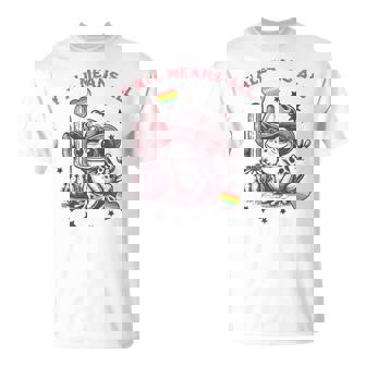 Lgbtq Flag Y'all Lgbtq Means All Cowgirl Cowboy Frog T-Shirt - Monsterry