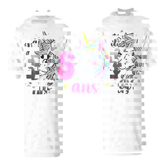 Licorne Filles J'ai 5 Ans Cadeau 5Ème Anniversaire T-Shirt - Cadeauxyz