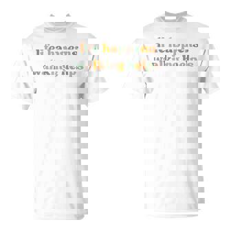 Life Happens Walking Helps Quotes For Walking Therapy T-Shirt - Thegiftio