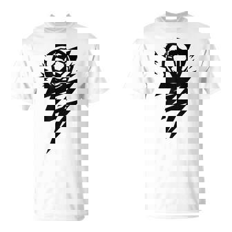 Lightning Bolt Football Or Soccer Player Black Graphic T-Shirt - Monsterry