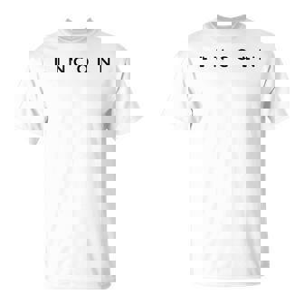 Lincoln Personalized Name Modern Font Contemporary T-Shirt | Mazezy