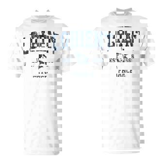 Lorient France Drapeau Ancre Marineportintage Marine T-Shirt - Cadeauxyz