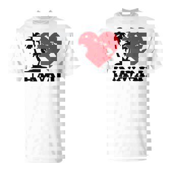 I Love Hawaii ハワイアンハートパーム レディース メンズ ボーイズ ガールズ Tシャツ - Kawaiitshirt