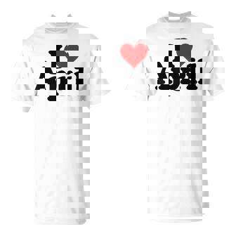 I Love Heart April Nameon A Tシャツ - Kawaiitshirt