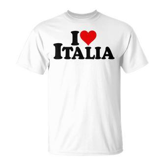 I Love Heart Italia Italie Italian Culture Italienne T-Shirt - Cadeauxyz