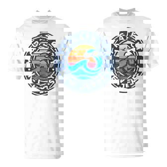 Margate City New Jersey NJ Vintage Nautical Waves T-Shirt | Mazezy