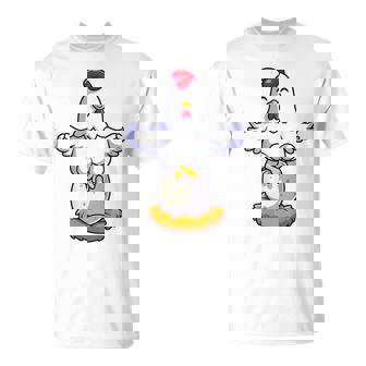 Meditación De Pollo Mejor Retroimpresión De Yoga Camiseta unisex - Regaloses