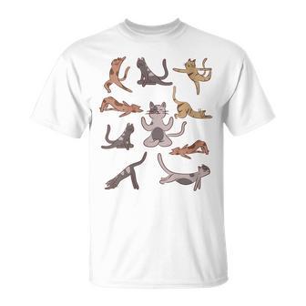 Méditation Yoga Cat Chat Yoga Drôle Chat Cadeau Hommes T-Shirt - Cadeauxyz