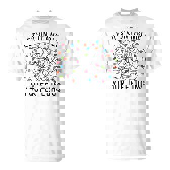 Merry Christmas School Psychologist Therapy Outfit Let's Untangle Your Feelings Christmas Lights Mental Health Grey -Adults T-Shirt | Mazezy