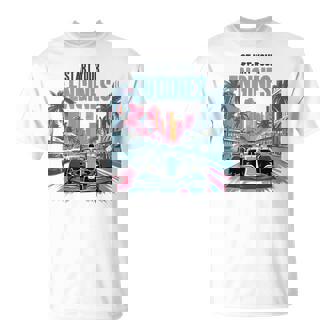 Miami Pit Crew Costume Car Racing Tshirt Retro Auto Car Race T-Shirt | Mazezy