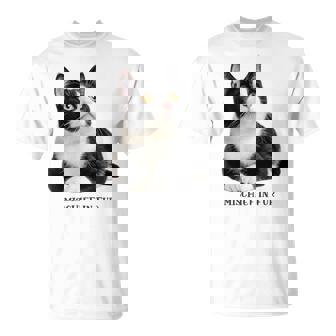 Mischief In Fur 猫写真 ハチワレ猫 黒白猫 猫好き ネタ 猫しもべ 猫飼い 猫依存症 長袖tシャツ Tシャツ - Kawaiitshirt