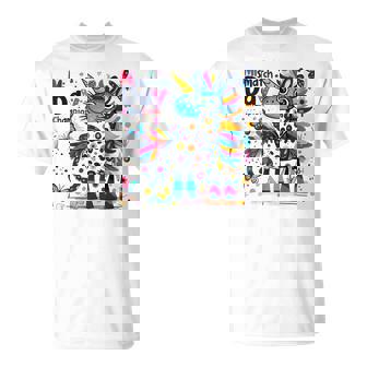 Mismatch Day Champion Colorful Unicorn School Outfit T-Shirt - Monsterry