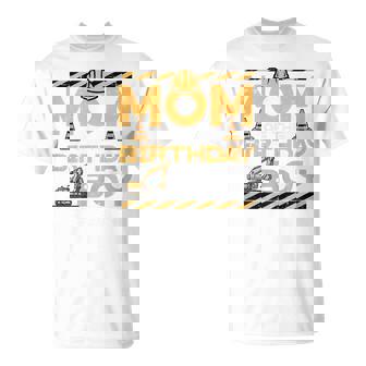 Mom Of Birthday Boy Excavator Construction Bday Party Women T-Shirt | Seseable UK