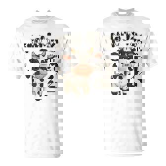 Moo Moo I'm Two 2Nd Birthday Cute Cow Sounds Toddler T-Shirt | Seseable UK