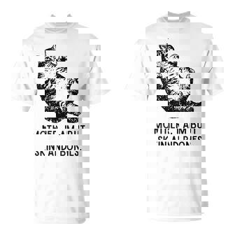 Mother I Am But Skin And Bones Cat Mom Cat Lover T-Shirt | Seseable UK