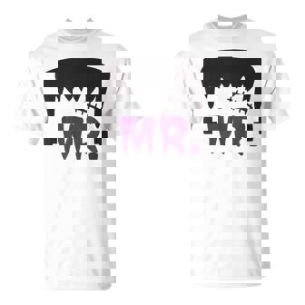 Mr And Mrs Frankenstein Couples Halloween Costume T-Shirt - Monsterry