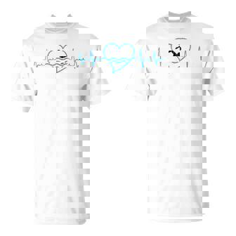 Nadador Heartbeat Divertido Natación Entrenador Gráfico Camiseta unisex - Regaloses