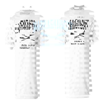 Narragansett Rhode Island Vintage Nautical Paddles Sports Oa T-Shirt | Mazezy