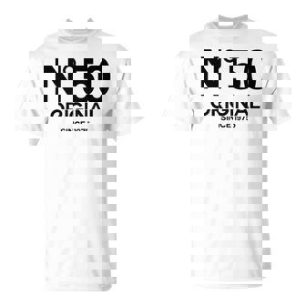 No 50 Original 50Th Birthday Born In 1975 Fiftieth Retro T-Shirt - Seseable