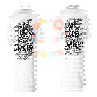 No King In America Floral 4Th July No Kings T-Shirt | Mazezy