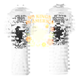 No Kings In America We The People Retro Boho Floral For Girl T-Shirt | Seseable UK