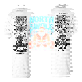 North Swole Santa Christmas Gym Workout Lifting Humor T-Shirt | Seseable UK