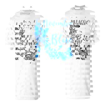 In November We Wear Butterflies Blue Diabetes Awareness T-Shirt | Mazezy