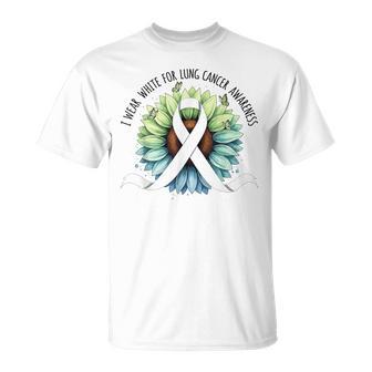 In November We Wear White Lung Cancer Awareness Ribbon T-Shirt - Thegiftio UK