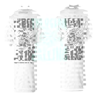 The Ocean Is Calling X Nature Beach Turtle Back T-Shirt - Monsterry