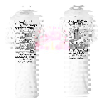 October We Wear Pink Breast Cancer Awareness Postal Worker T-Shirt - Thegiftio